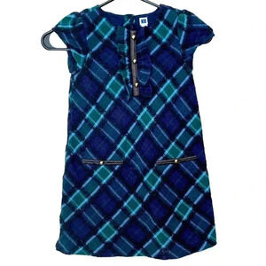 Janie and Jack plaid, fully lined, 50% cotton/50%  wool, cap sleeves dres…